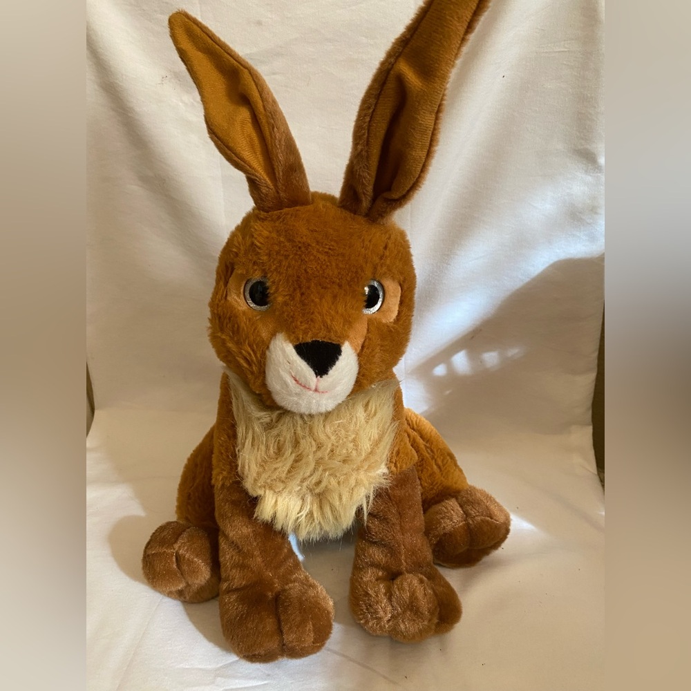 The Bear Factory Brown Long Eared Bunny Plush Hidden Zipper Pocket 16” 2001